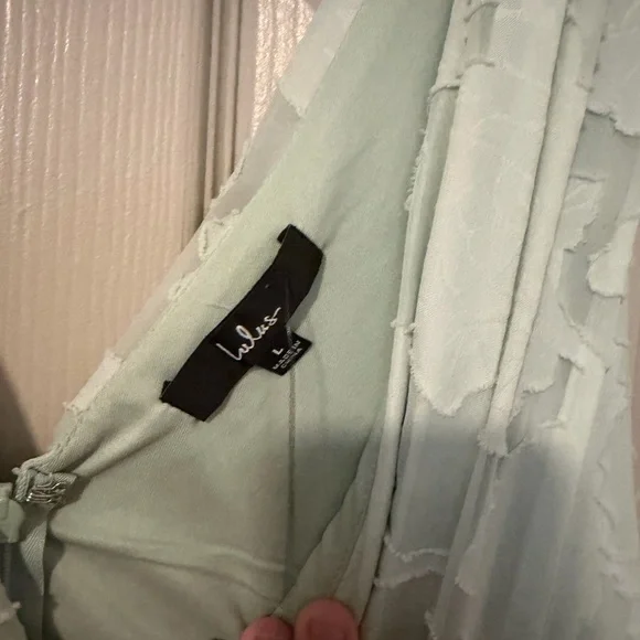 Lulus Light Green Textured Dress L NWT - Picture 7 of 11